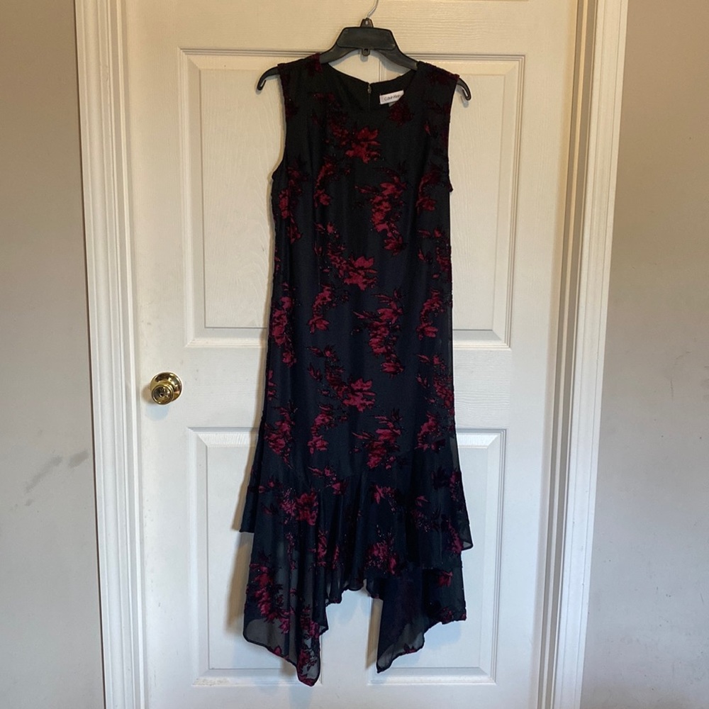 Black/Maroon Clavin Kelin Dress Size 8